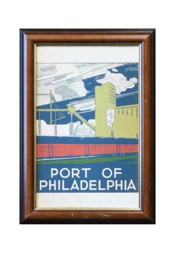 Mid Century Port of Philadelphia Print