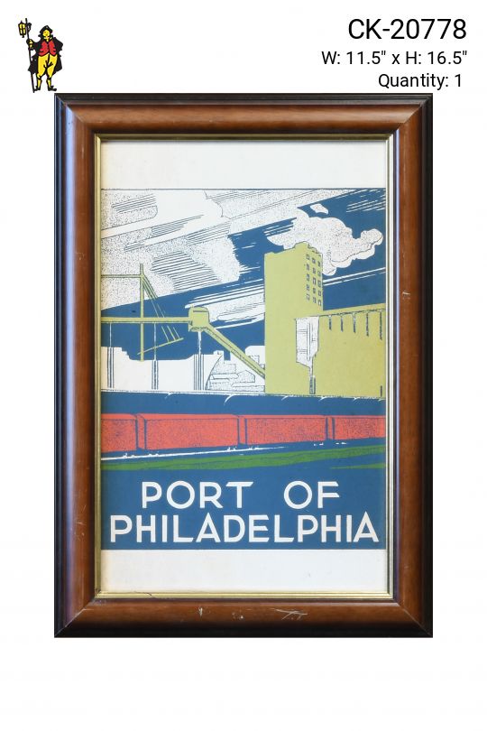 Mid Century Port of Philadelphia Print