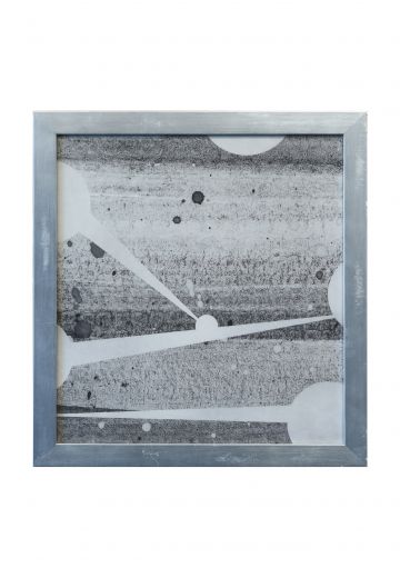 Framed Mid Century Monochromatic Abstract - 2