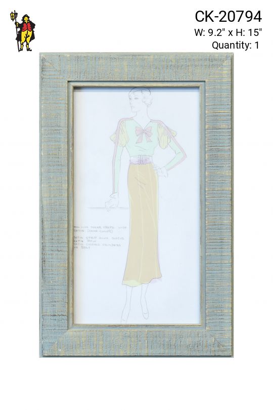 Framed Cleared Fashion Illustration - 2