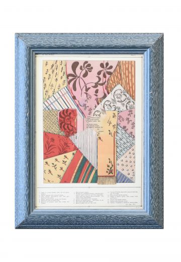 Framed Cleared Textile Pattern Collage