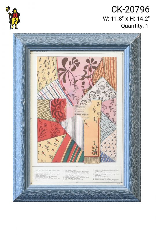 Framed Cleared Textile Pattern Collage