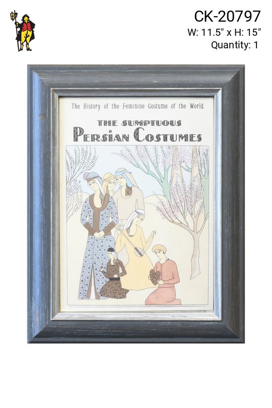 Framed Cleared Historical Fashion Illustration