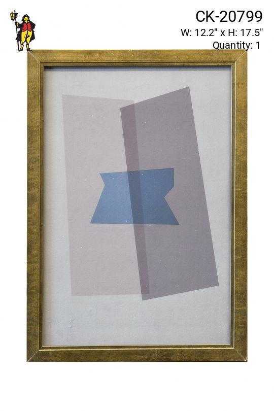 Framed Cleared Abstract Geometric Print - 2