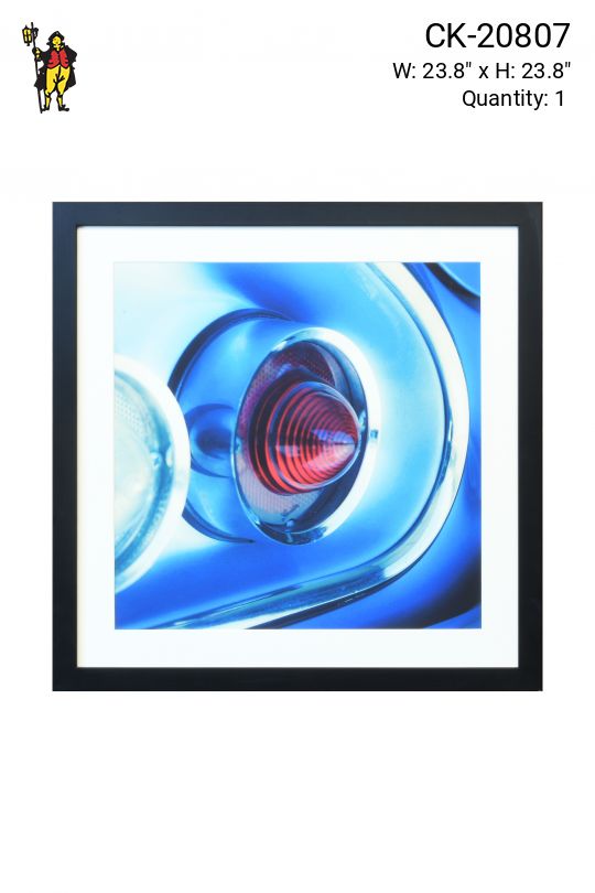 Framed Macro Car Tail Light Photograph