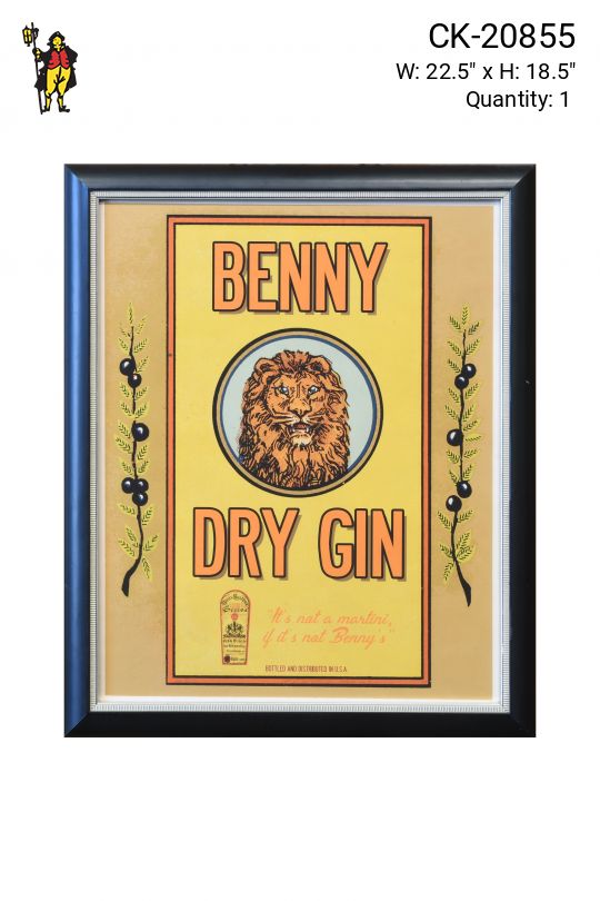 Framed Mid Century Gin Advertisement