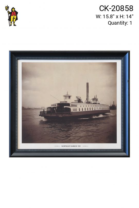 Framed Cleared 19th Century Ship Photograph