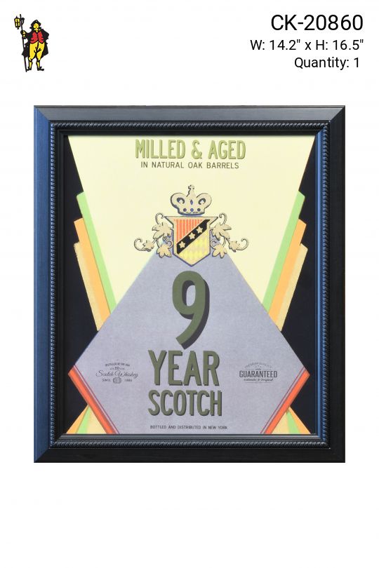 Framed Cleared Mid Century Scotch Advertisement