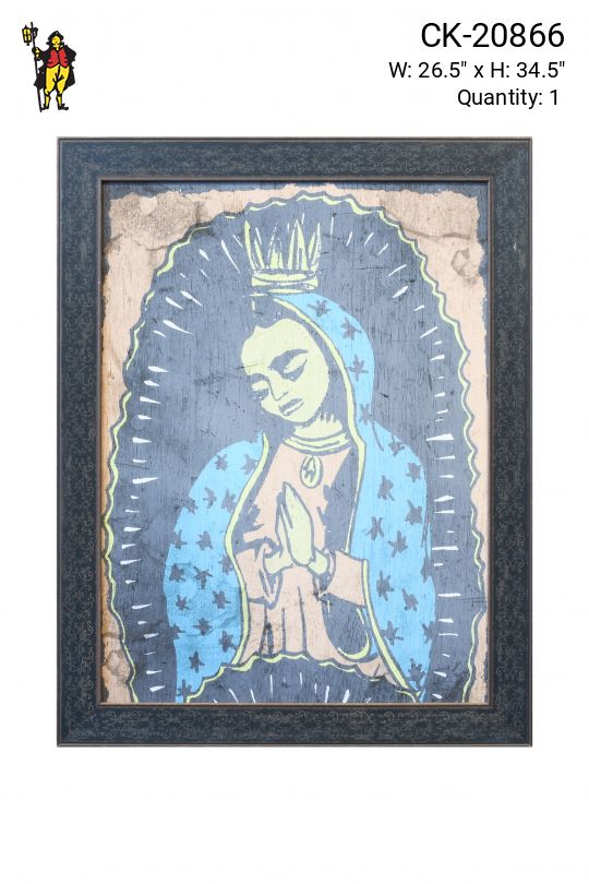 Framed Street Art Woodcut Print - 2