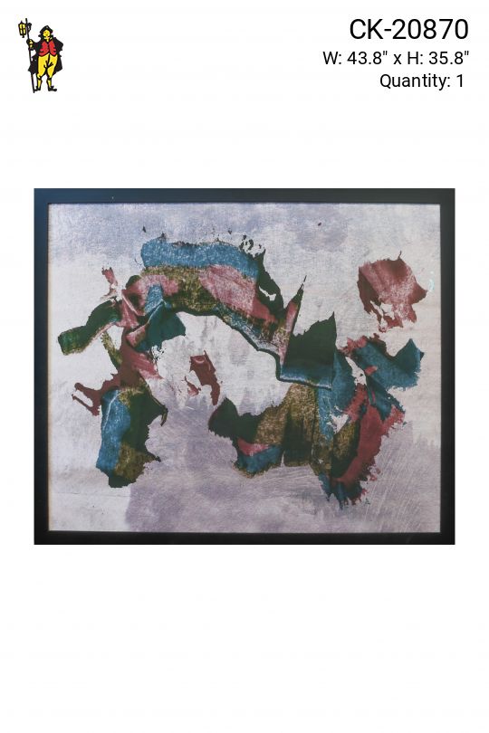 Framed Cleared Modern Expressionist Painting