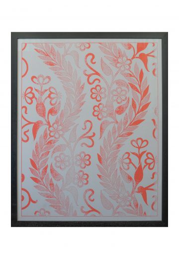 Framed Cleared Folk Inspired Screenprint