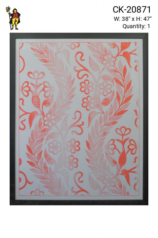 Framed Cleared Folk Inspired Screenprint