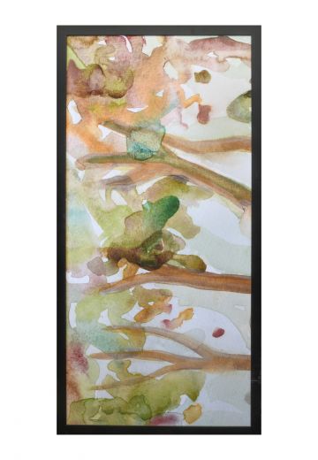 Framed Cleared Watercolor Abstract Painting