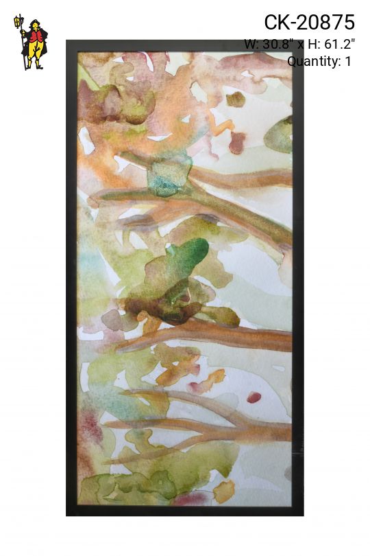 Framed Cleared Watercolor Abstract Painting