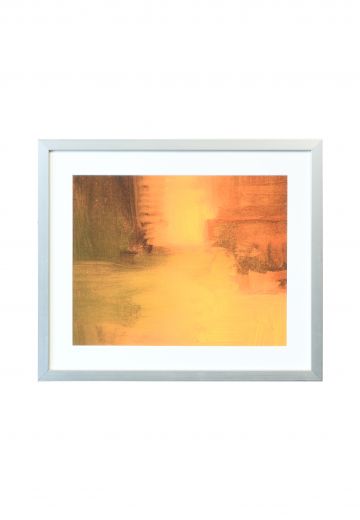 Framed Cleared Minimal Expressionist Abstract Painting