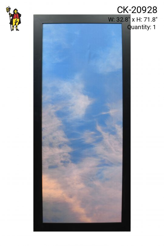 Framed Cleared Minimalist Serene Sky Photograph - 2 (Damaged Canvas)
