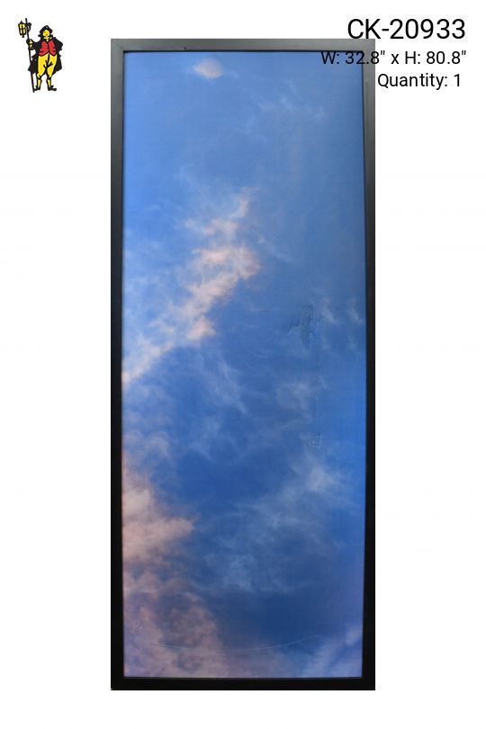 Framed Cleared Minimalist Serene Sky Photograph - 7 (Damaged Canvas)