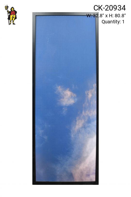 Framed Cleared Minimalist Serene Sky Photograph - 8 (Damaged Canvas)