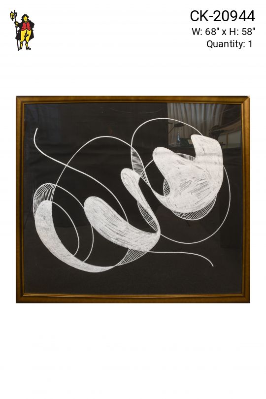 Framed Mid Century Modern Minimalist Abstract