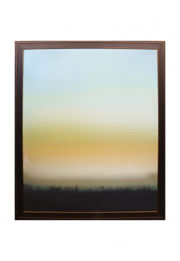 Framed Cleared Mid Century Minimalist Landscape Painting