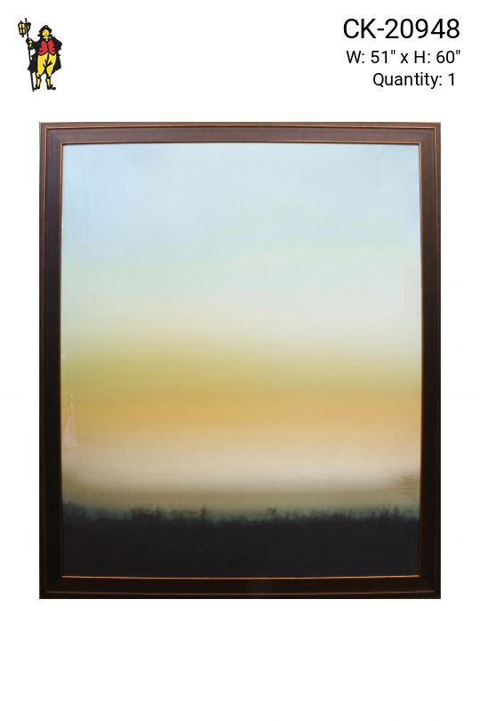 Framed Cleared Mid Century Minimalist Landscape Painting