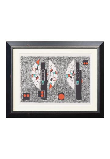 Framed Cleared Mid Century Geometric Abstraction