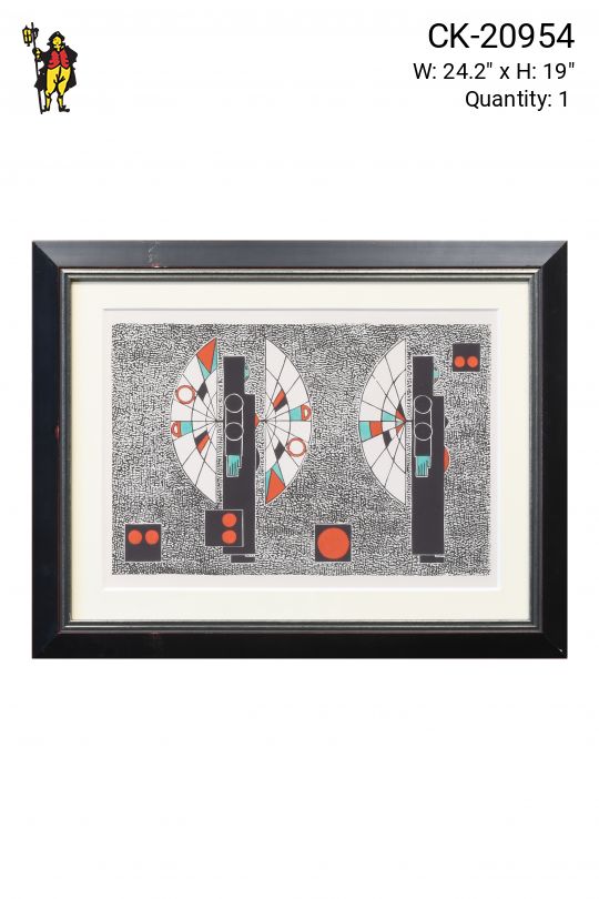 Framed Cleared Mid Century Geometric Abstraction