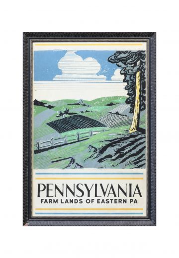 Framed Cleared Farmlands of Pennsylvania Poster
