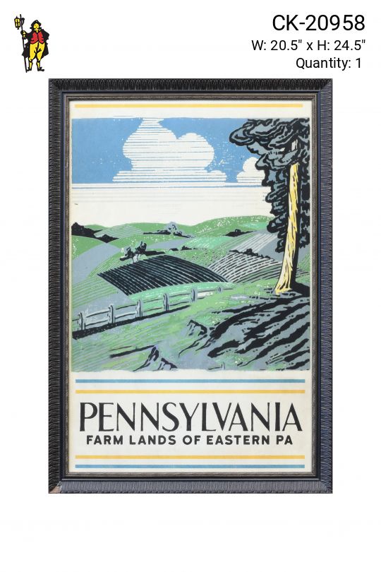 Framed Cleared Farmlands of Pennsylvania Poster