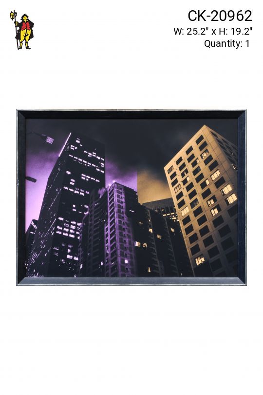 Framed Cleared Neo Noir Cityscape Photograph
