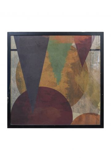 Framed Cleared Mid Century Abstract Painting