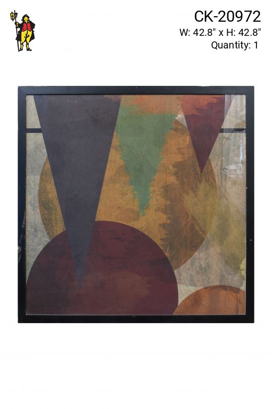 Framed Cleared Mid Century Abstract Painting