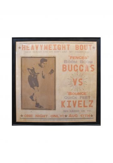 Framed Cleared Boxing Event Poster