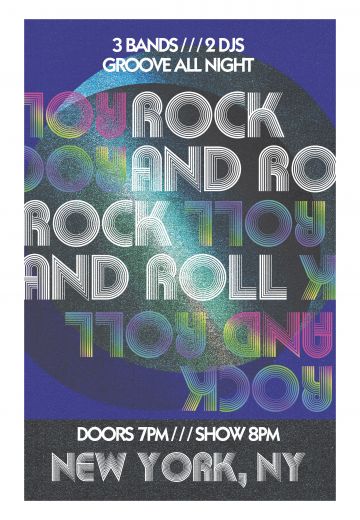 Cleared "Rock & Roll" Concert Poster - M