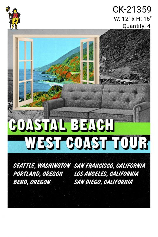 Cleared "West Coast Tour" Concert Poster