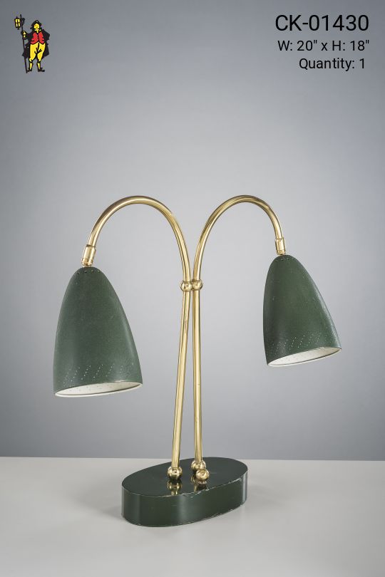 Mid-Century Two Light Table Lamp