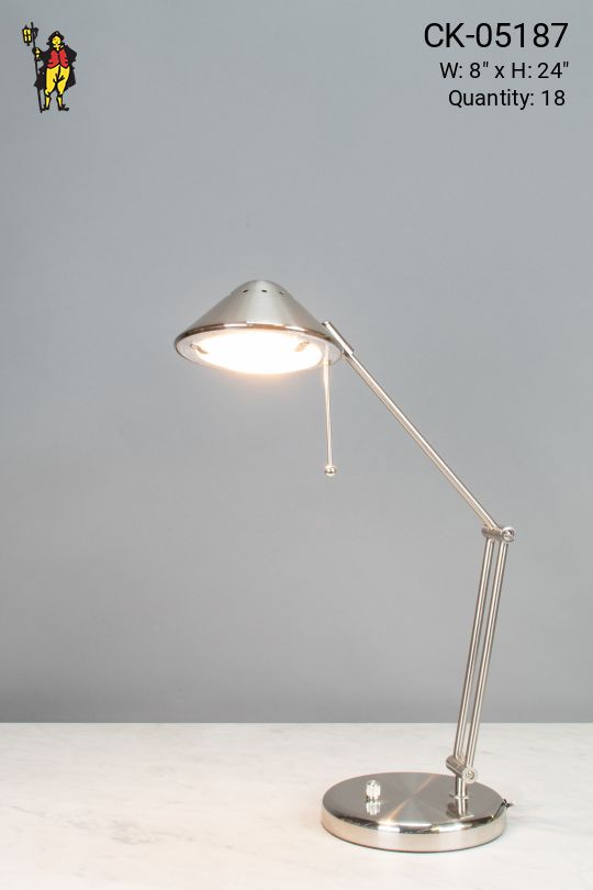 Silver Adjustable Desk Lamp