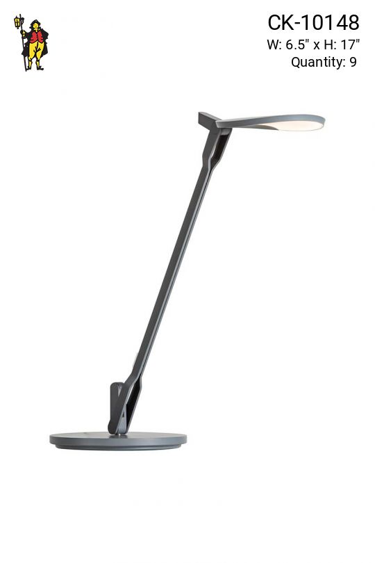 Gray Adjustable LED Desk Lamp