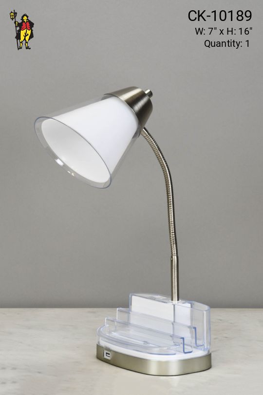 Organizer Gooseneck Desk Lamp
