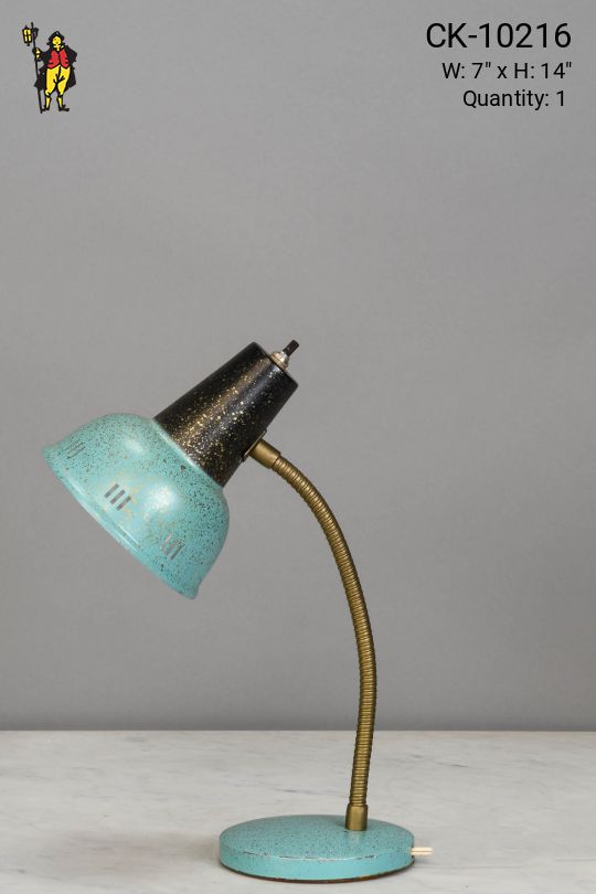 Aqua Gooseneck Desk Lamp