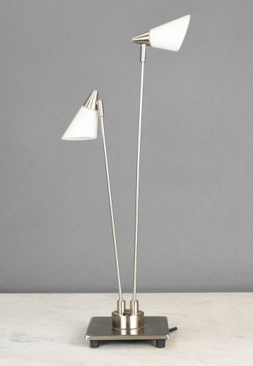 Halogen Adjustable Two Light Table Lamp