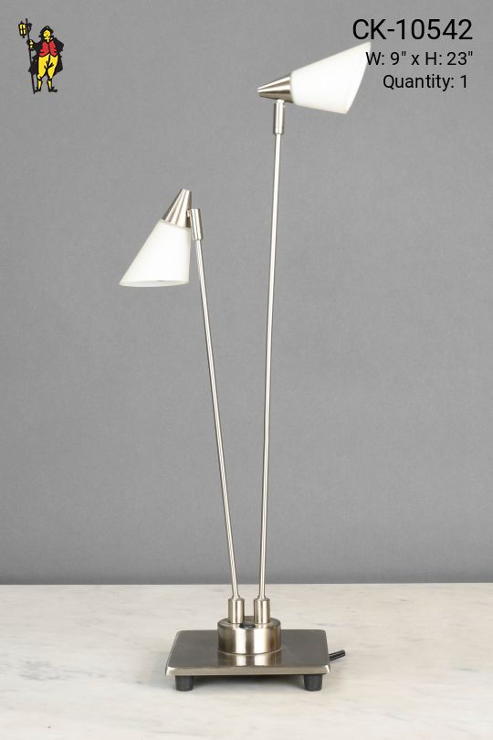 Halogen Adjustable Two Light Table Lamp
