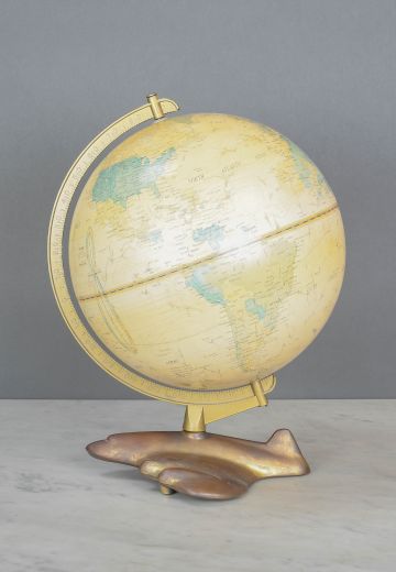 Airplane Atlas Globe Table Lamp