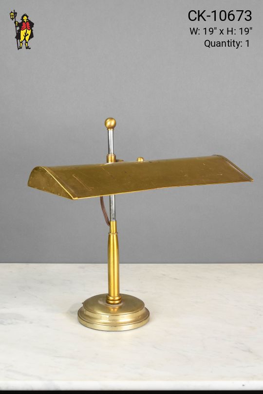 Adjustable Brass Fluorescent Desk Lamp