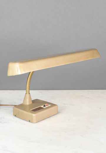 Fluorescent Mid Century Off Pink Desk Lamp
