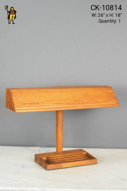 Wooden Fluorescent Bank Lamp