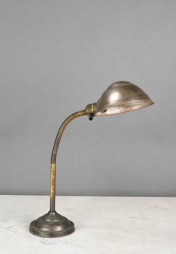 Distressed Industrial Gooseneck Desk Lamp