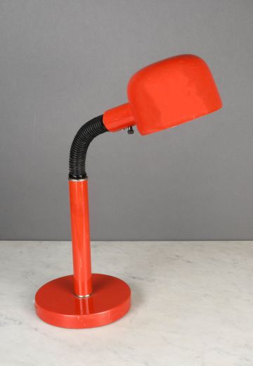 Red & Black Gooseneck Desk Lamp