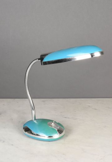 Blue Gooseneck Desk Lamp
