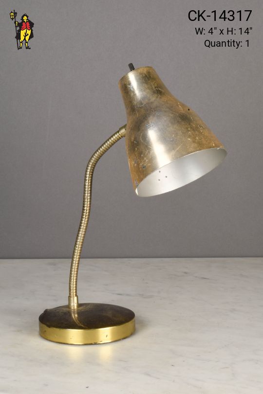 Distressed Brass Desk Lamp